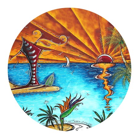 24 Tropical Serenity Round Wall Art